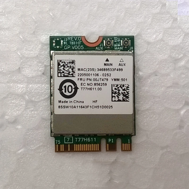 Bcm4356 2x2ac + Bt4.0 Pcie M.2 Wlan Adapter For Lenovo Thinkpad N21