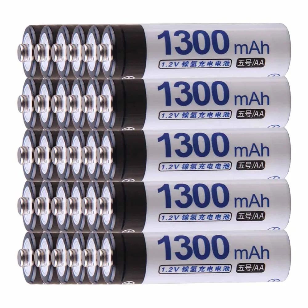 

Lowest price 30 piece AA battery 1.2v batteries rechargeable 1300mAh nimh battery for power tools akkumulator