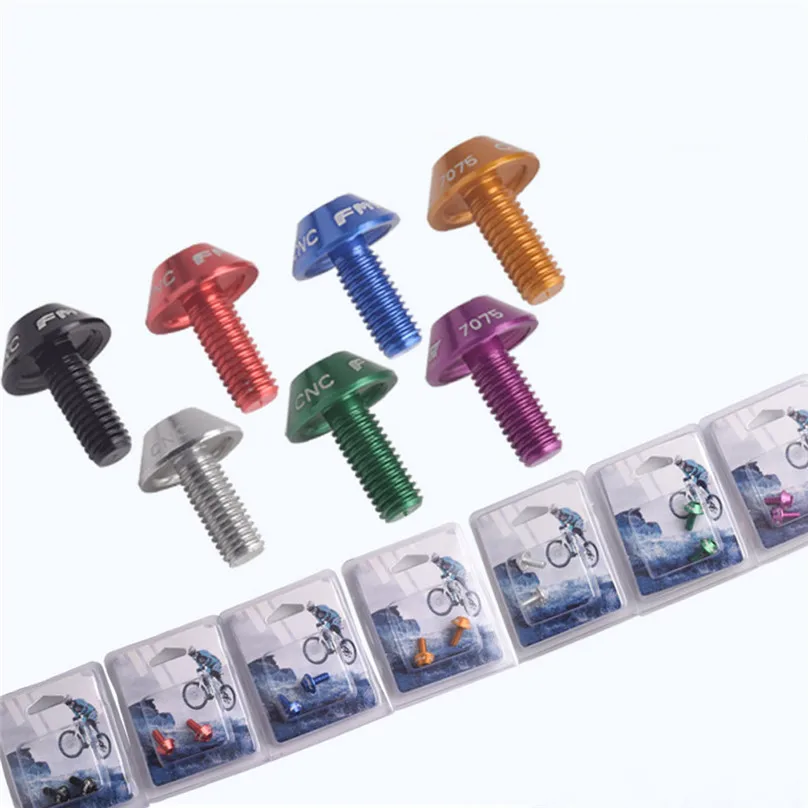 

New 2pcs Bicycle Water Bottle Holder Mount Bolts M5x12mm Screw Hex-headed Install Bike Bottle Cage Rack cycling Screw #3d13