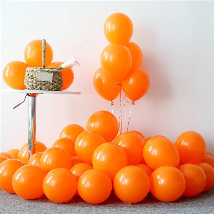 10 шт. 12 дюймов 5 дюймов Макарон латексный шар украшение Anniversaire мальчик воздушные шары для дня рождения воздушный шар золото серебро счастливый год шар - Цвет: Matte D34 Orange