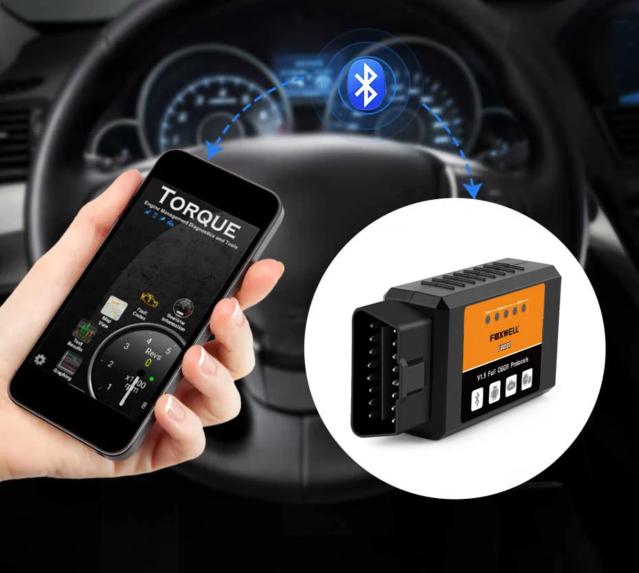 ELM327 Bluetooth V1.5 OBD2 сканер для Android OBD 2 считыватель кодов PIC18F25K80 чип OBDII сканирующий инструмент ELM 327 в 1,5 диагностический инструмент