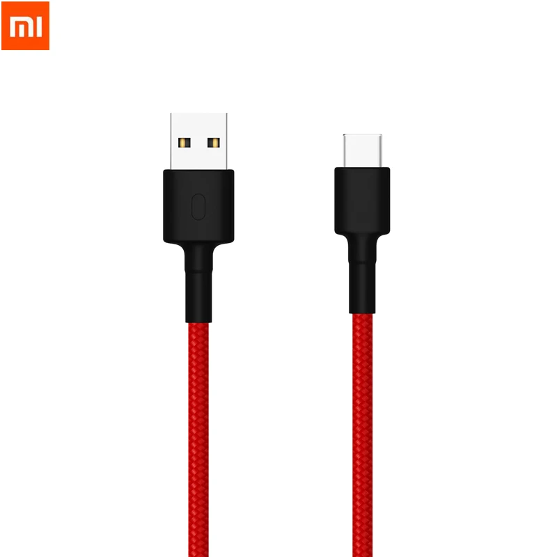 Кабель для быстрой зарядки Xiaomi с разъемом типа C в металлическом корпусе плетеный