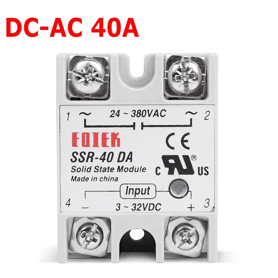DC AC 220 V реле Твердые промышленные SSR 40 да 3 32 Вход и 24 380VAC Выход 40A нагрузки|Реле| |