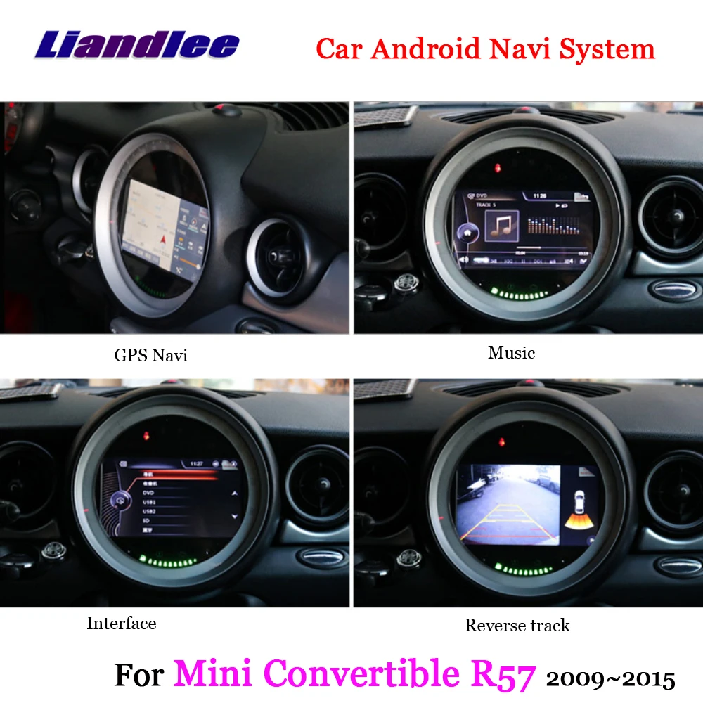 Top Liandlee For BMW Mini Convertible R57 2009~2015 Android Radio Stereo Carplay Camera TV Wifi GPS Map Navi Navigation Multimedia 1