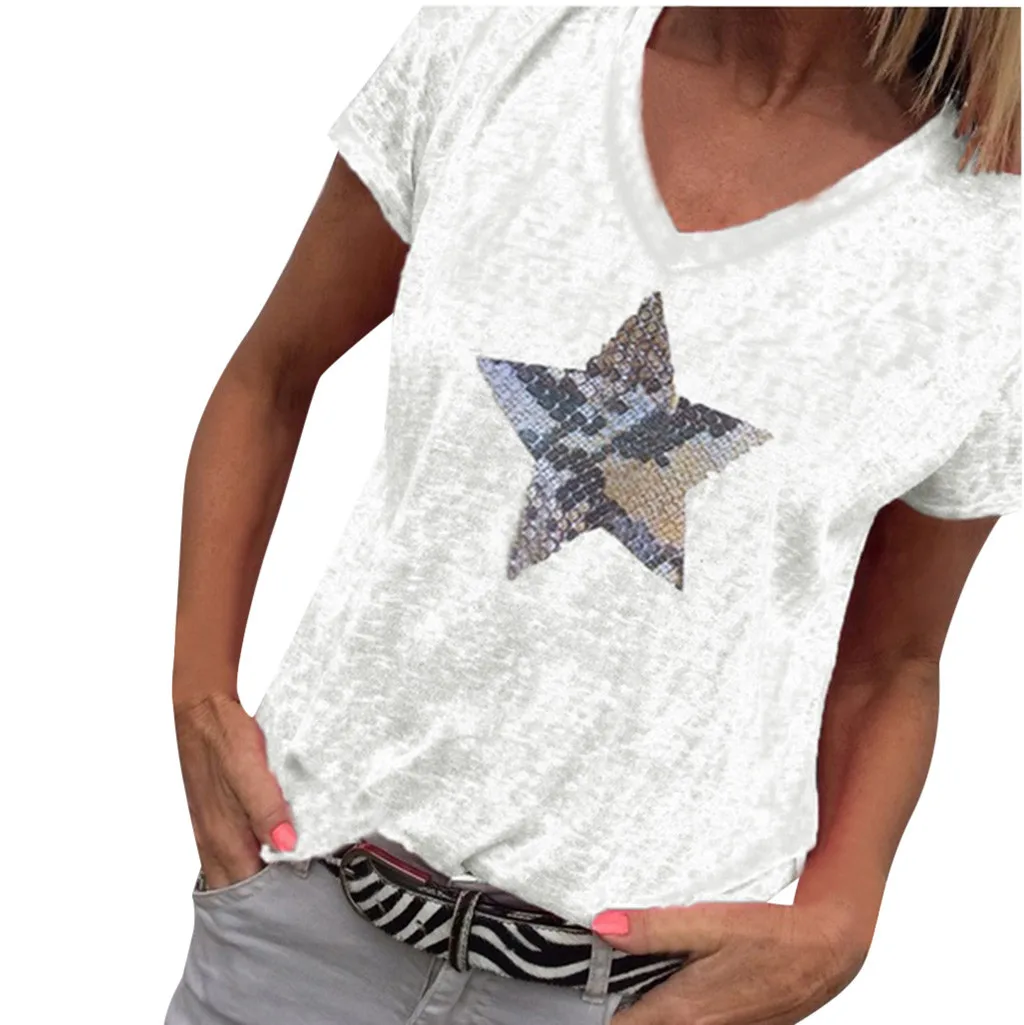 ladies white sequin top