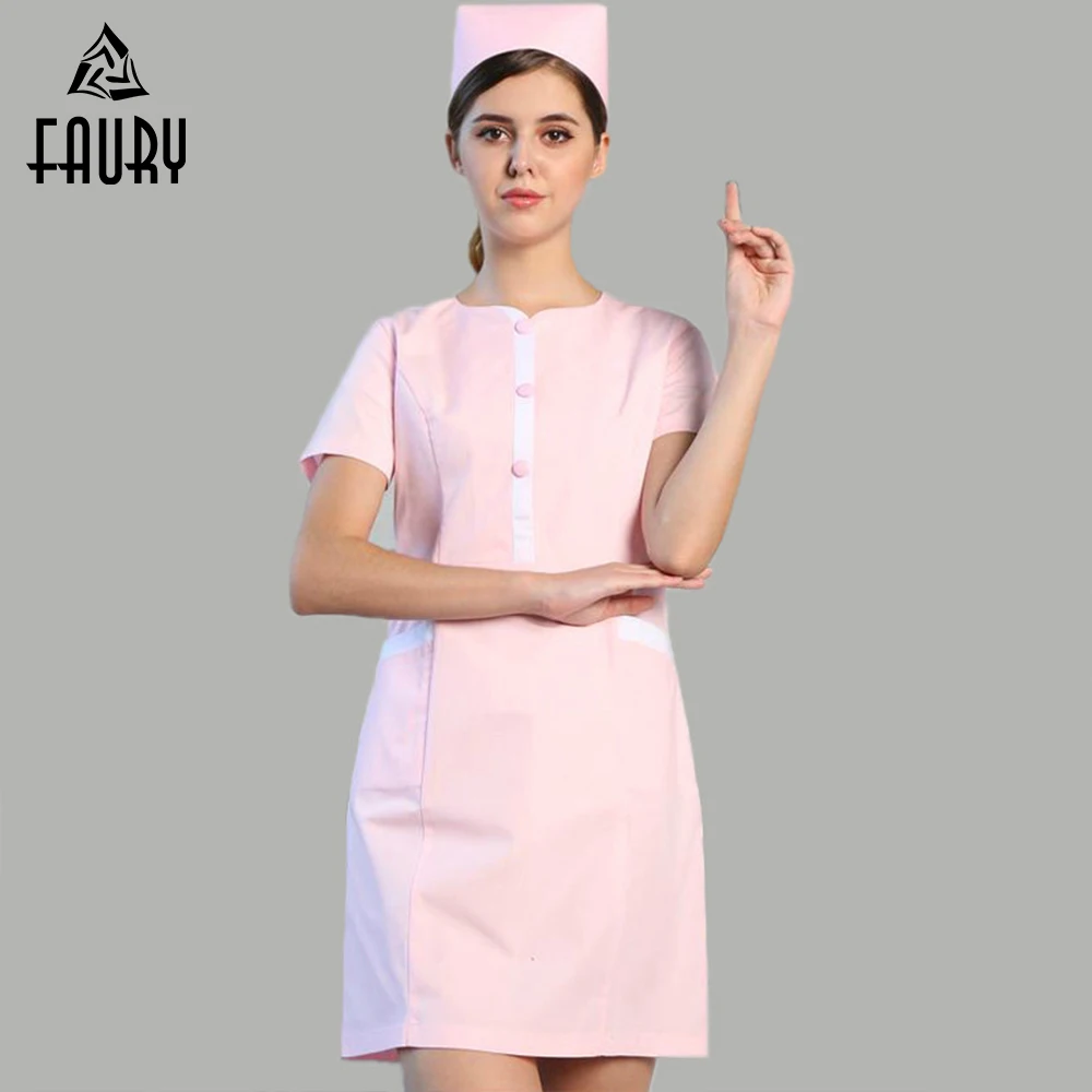 

2018 Medical Uniforms Nurse Doctor Hospital Lab Coat Medical Scrub Clothes Dental Beauty Salon Spa Women Work Wear Blouses