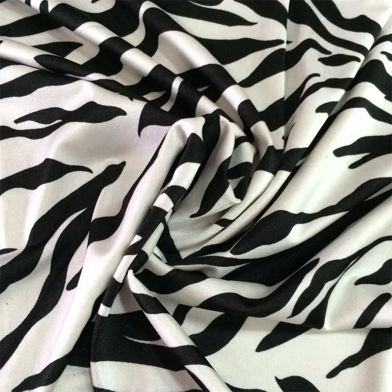 

Thick Spandex Lycra Stretch Micro fibe Fabric Leopard Print Elastic Cloth For Swimwear Skirt Haren Pants