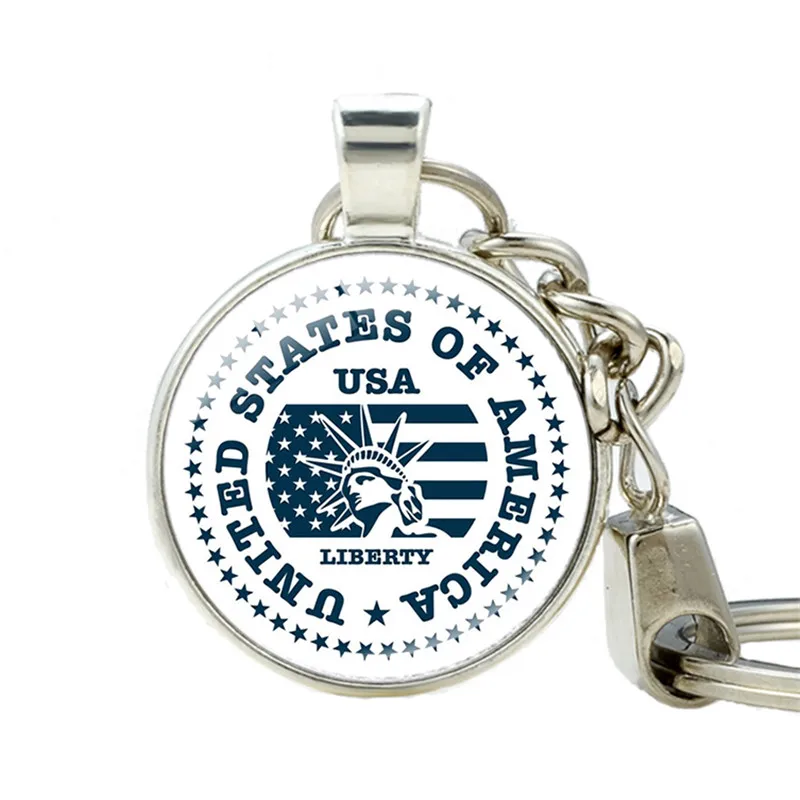 Модный очаровательный американский флаг брелок звезды и полосы США брелок для ключей «флаг» подарок подруге подарки на день отца - Цвет: As shown