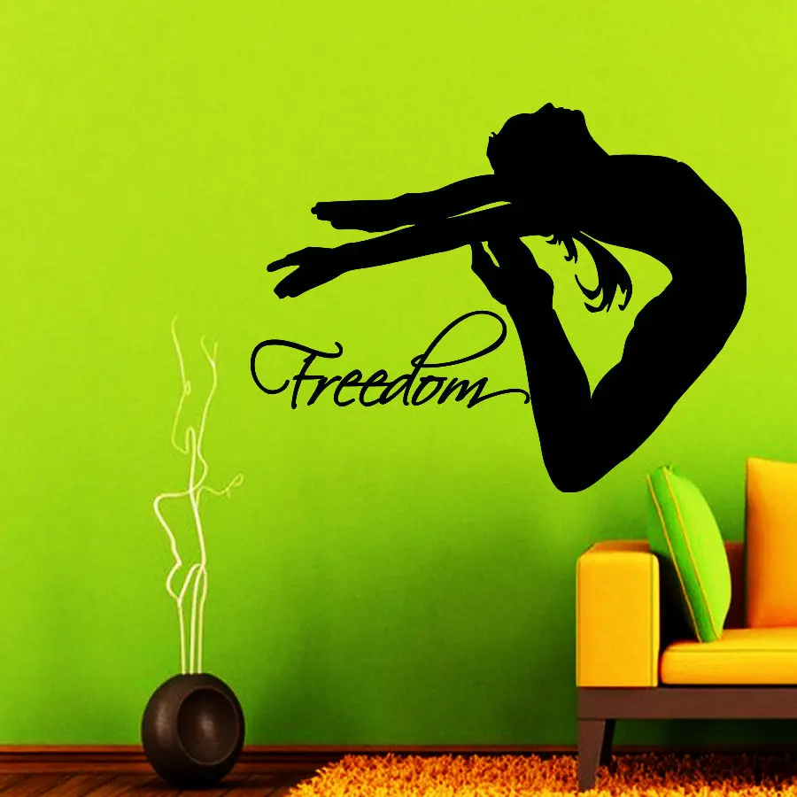 Танцевальные настенные Переводные картинки прыгающий в свободу|bedroom decor|vinyl