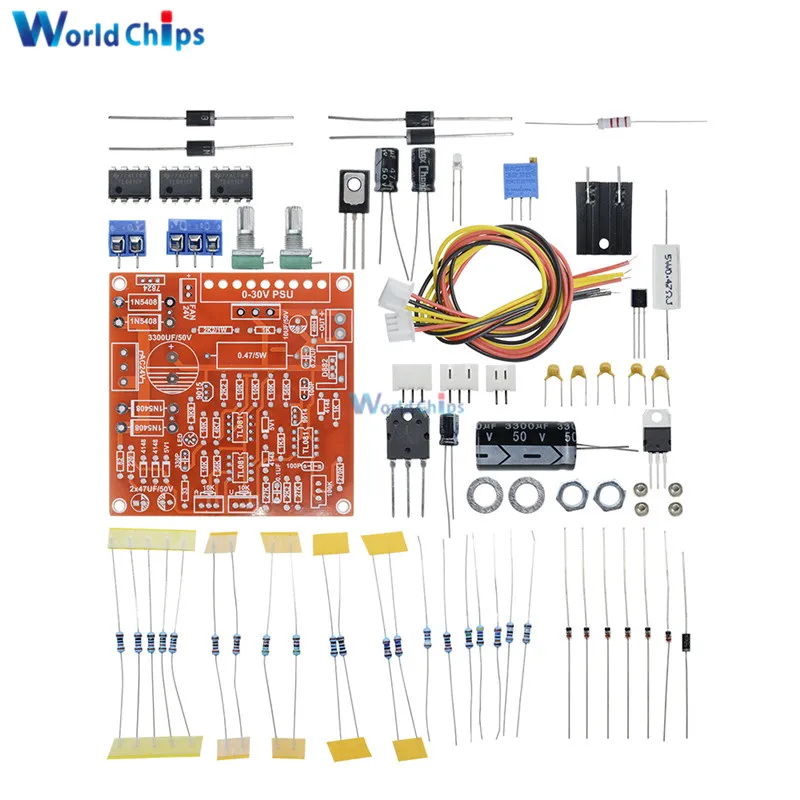 0-30V 2mA-3A Regolabile Alimentatore DC Modulo Regolato fai da te Kit con Alimentazione Cortocircuito e Protezione Limite di Corrente