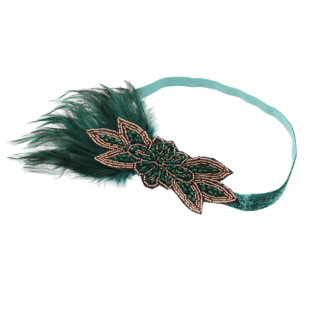 Feather Headband Gatsby 1920s Flapper Fascinator Party Bridal Prom Headpiece