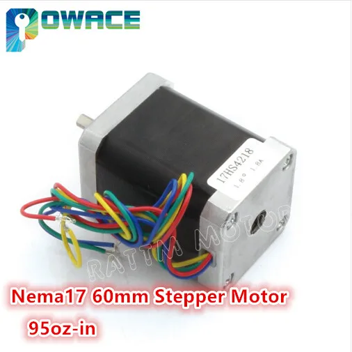 

1Pcs Nema17 Stepper Motor 60mm 17HS4218 95Oz-in 1.8A CNC stepping motor CNC Laser Grind Foam Plasma Cut