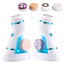 Электрическая вращающаяся щетка для лица ультразвуковое очищающее средство вибрирует водонепроницаемый отбеливающий угрей маслоудалитель-контроль очищения лица