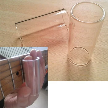 Guitarra de vidro confortável, deslizante de dedo, comprimento de 60mm de diâmetro 22mm de espessura 2mm