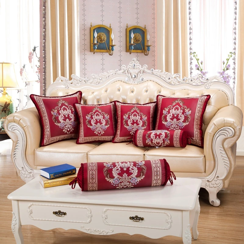 New European Jacquard Sofa Big Cushion Cover Candy Pillow case High end
