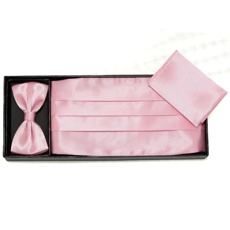 Широкий эластичный Свадебный Пояс-стрейч набор галстук-бабочка платок - Цвет: no box 05