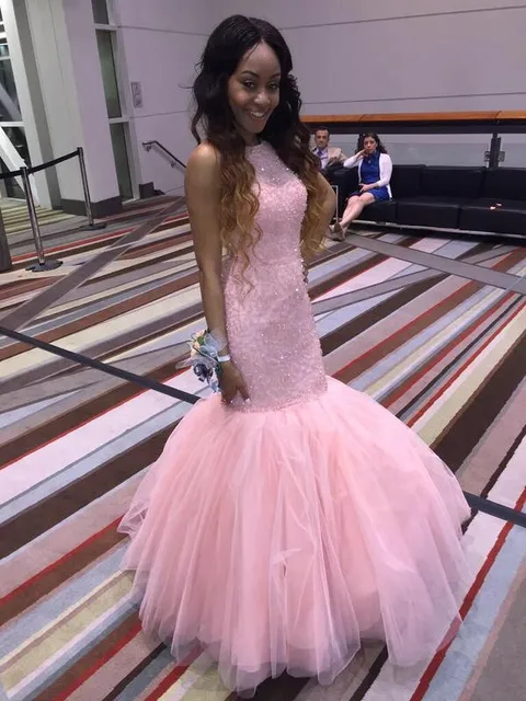 navy blue and pink prom