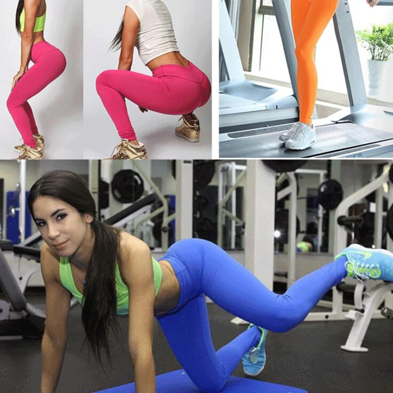 

Women Solid Color Running Gym Sports High Waist Sexy Yoga Pants Workout Leggings Fitness elasticity Trousers D118