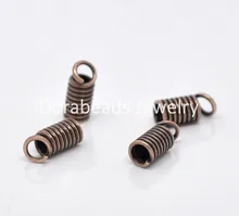 DoreenBeads 200 Copper Tone Coil End Crimp Fasteners 9x4mm (B12267), yiwu
