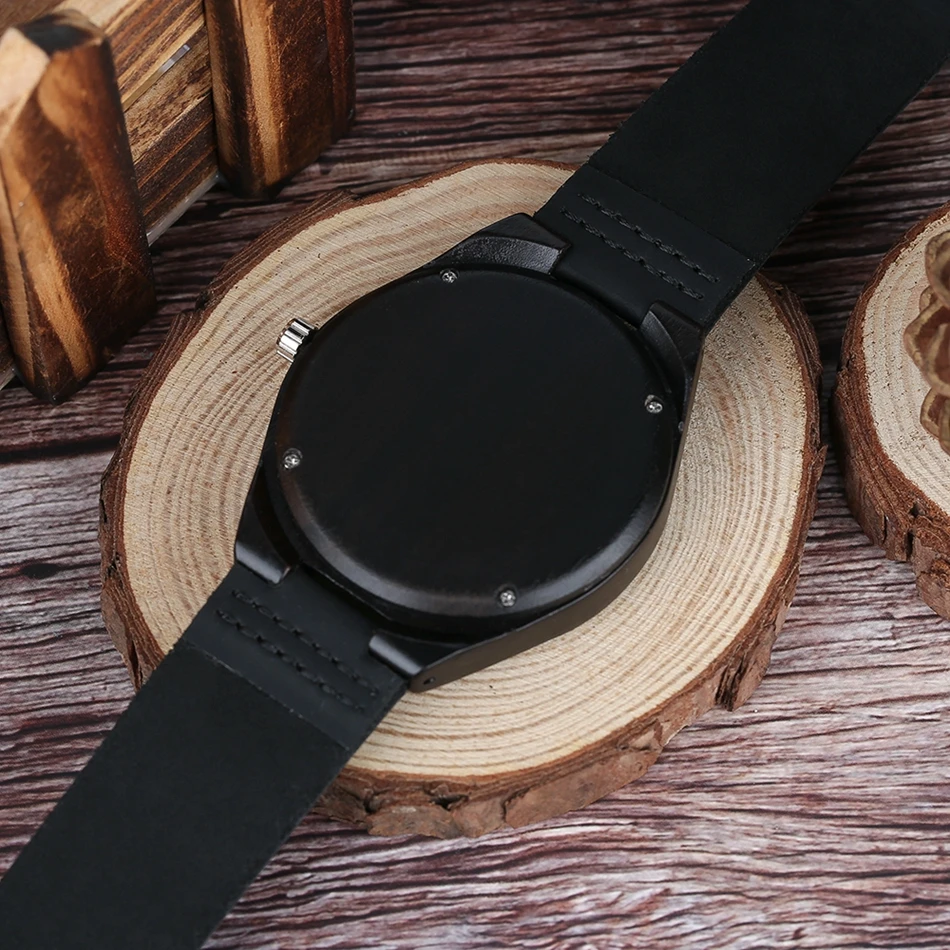 YISUYA Creative Bamboo Watches Men Red Secondhand Quartz Women Female Wrist Watch Fashion Black Dial Elegant Leather Band Strap (6)