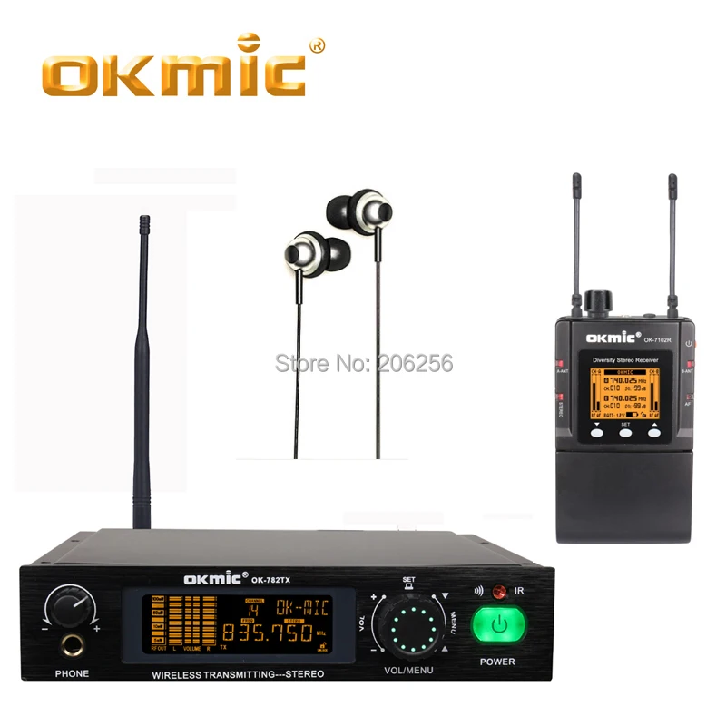 

Recommend OKMIC 782TX 7102R Professional Stage on Performance Stereo Desktop In Ear Monitor System Simultaneo interpretation