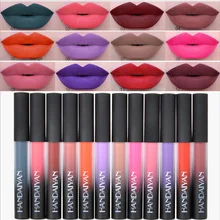 12 цветов водонепроницаемый блеск для губ бархатная Матовая жидкая помада сексуальные цвета краска для губ