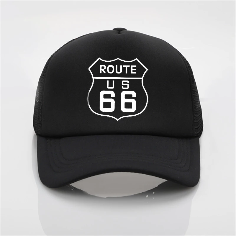 

Fashion hat Route 66 printing net cap baseball cap Men and women Summer Trend Cap New Youth Joker sun hat Beach Visor hat