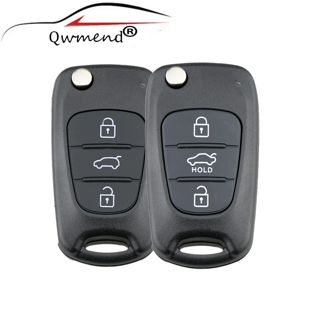 QWMEND 3 кнопки дистанционного ключа оболочки для kia sportage picanto rio k2 K5 cerato ceed soul hyundai