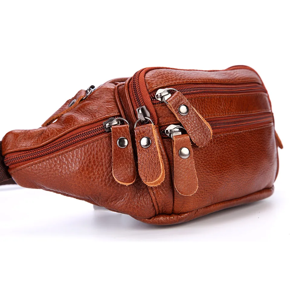 Fashion Men Genuine Leather Fanny Bag for Phone Pouch Male Leather Messenger Bags Brand Fanny Pack Male Travel Waist Bag Men Fashion Men Genuine Leather Fanny Bag for Phone Pouch Male Leather Messenger Bags Brand Fanny Pack Male Travel Waist Bag Men