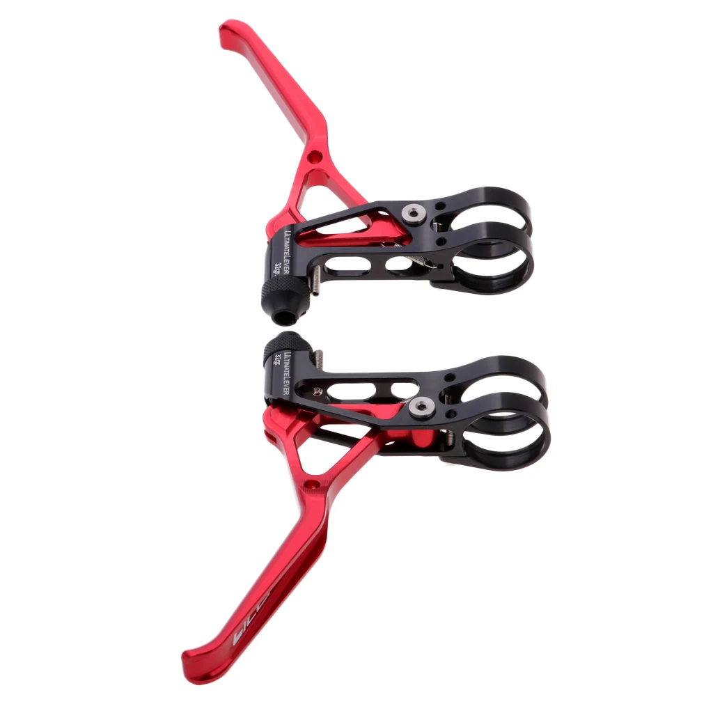 1 Pair Ultralight Bike Handlebar V Brake Levers Hand 3-Finger Brake Levers Replacement Alloy