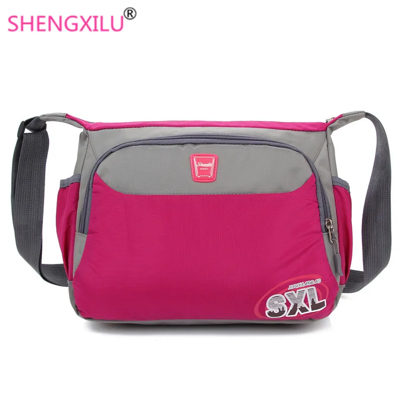 

Shengxilu Brand Nylon Shoulder Bags Women Handbag Casual Crossbody Bag Sky Blue Women Messenger Bags Shopping Travel Handbags