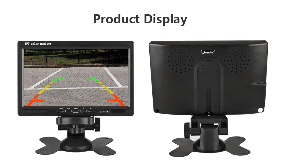 Jansite " проводной автомобильный монитор TFT lcd Автомобильный монитор заднего вида помощь при парковке 18 светодиодный ИК Водонепроницаемая резервная камера для седана грузовика