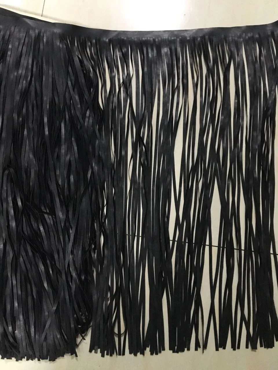 10yards Size 70cm Black Long Tassels Double Side Imitation Leather Fringe Trim For Clothing Accessories Fringe Lace