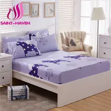2017 100% Sábanas de Algodón Para Niñas de Alta Calidad Reina Sábana ajustable Sábanas Colcha de Cama Para adultos De Moda conjunto