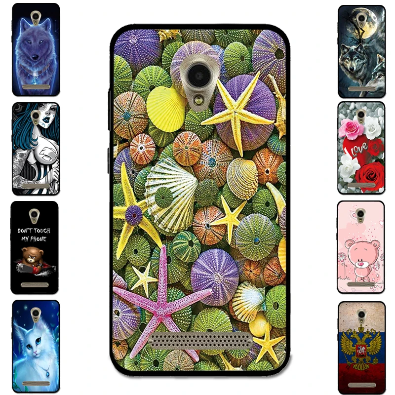 

Sweet Shell Starfish Candy Case for Prestigio Wize Y3 PSP3406DUO Cover Shell Bag Housing for YA3 PSP3416 Cellphone Case