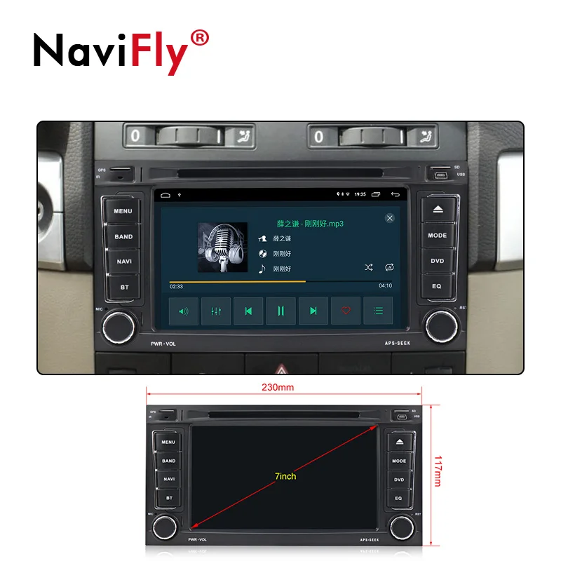 Clearance Navifly Android9.1 RDS 32G ROM 2G RAM Car Audio for Volkswagen VWTouareg T5 (2002-2010) car multimedia DVR OBD2 view camera IPOD 1