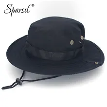 Sparsil, унисекс, летние уличные рыбацкие шапки, Повседневная круглая Кепка, для пеших прогулок, рыбалки, сплошной цвет, камуфляж, хлопок, для женщин и мужчин, Chapeau