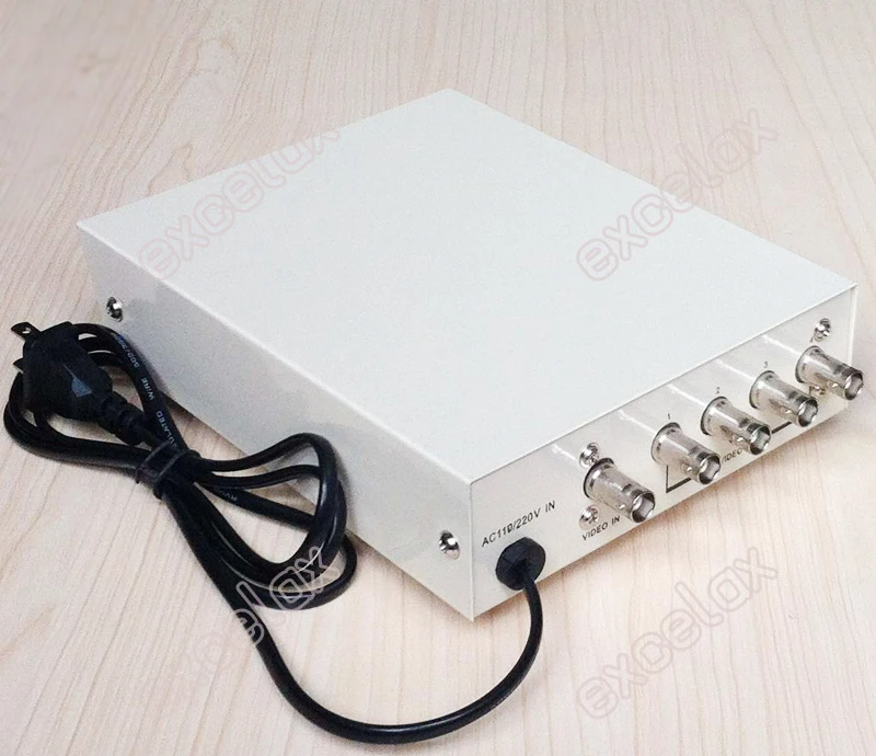 AC110V AC220V 1 в 4 наружный композитный разъем BNC видеодистрибьютор канала видео сигнал