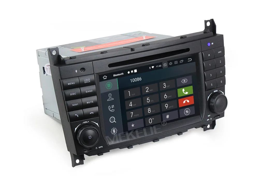 Cheap Android 8.0 4G RAM 2 DIN Car DVD GPS For Mercedes/Benz W203 W209 W219 A-Class A160 C-Class C180 C200 CLK200 radio stereo 9