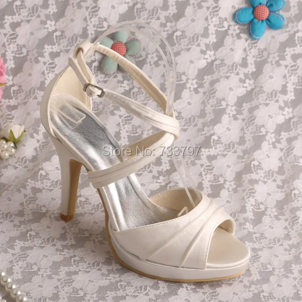 Wedopus Super Quality Bridal Shoes Platform Sandals Ladies Wedding Shoes High Heel