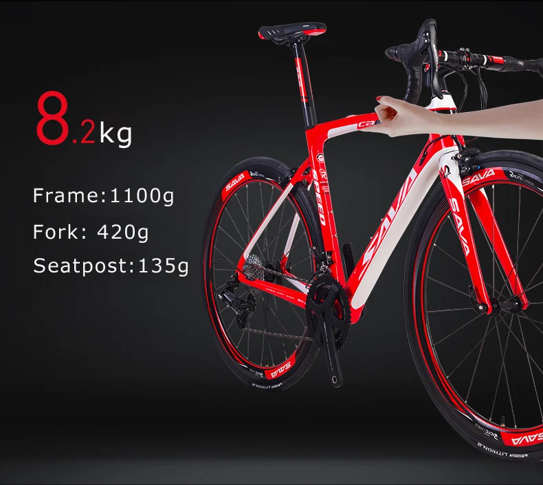 Best SAVA Carbon Road bike Road Bicycle 700c Carbon Bike Herd 9.0 Cycling Speed Road Bike 22 Speed bicycle Full carbon Frame/wheelset 0