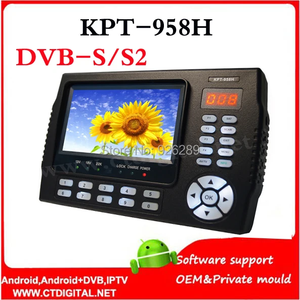 Satlink WS-6922 KPT-958H 4,3 дюймов TFT светодиодный sat finder DVB-S2 ручной satfinder sattelite KPT 958H satfinder dvb s2 satlink