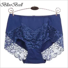 BllooBeell, женское хлопковое нижнее белье, трусики для девушек, сексуальные кружевные трусы, выдалбливают, высокая посадка, женское нижнее белье, большой размер, M-XXXL