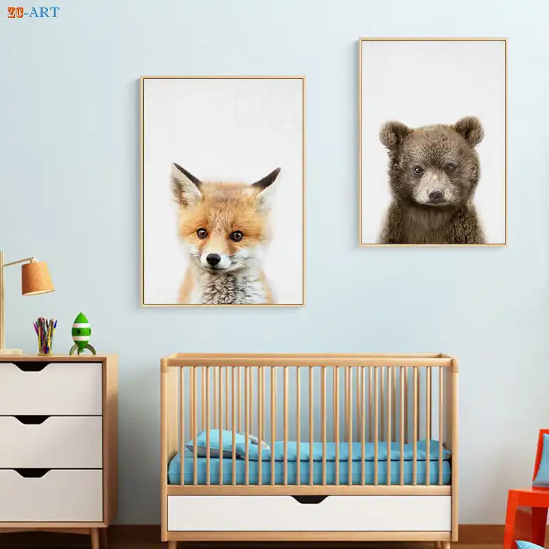 Baby Fox Beer Prints Woodlands Nursery Decor Wall Art Animal Poster Minimalist Canvas Painting For Kids Room Home Framed Baby Fox Beer Prints Woodlands Nursery Decor Wall Art Animal Poster Minimalist Canvas Painting For Kids Room Home Framed