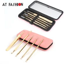 5 шт набор иголок для удаления угрей, Чистка Пор, пятно очищающее средство от черных точек и инструмент для удаления черных точек прыщей удаления инструмет для удаления черных точек Пинцет по уходу за кожей лица набор инструментов