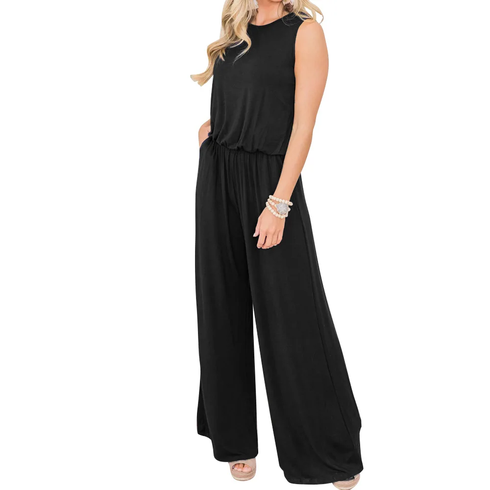 2019 Loose Dot V Neck Casual Slacks For Women Fashion Jumpsuits 2019 Loose Dot V Neck Casual Slacks For Women Fashion Jumpsuits