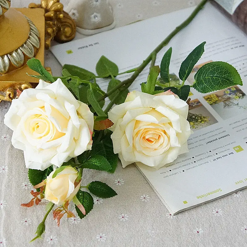 Artificial Paris perfume roses fake Flowers silk flowers Wedding decoration baby shower gifts 7 3
