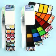 Акварельные краски в наборе складной Портативный 18/25/33/42; однотонные сапоги до середины голени с водой Цвет пигмент с кисть Acuarelas Profesionales товары для рукоделия