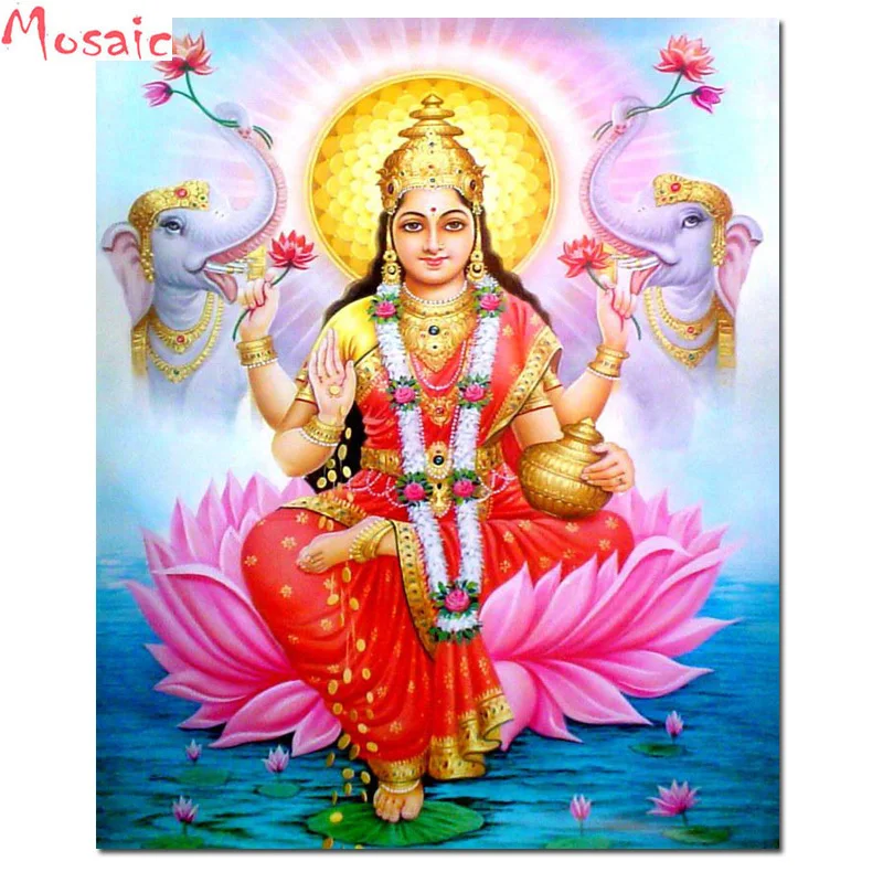 

5D DIY Diamond embroidery religious "Goddess Lakshmi" 3D Full Square/Round drills Diamond painting Cross Stitch Home Decor Gift