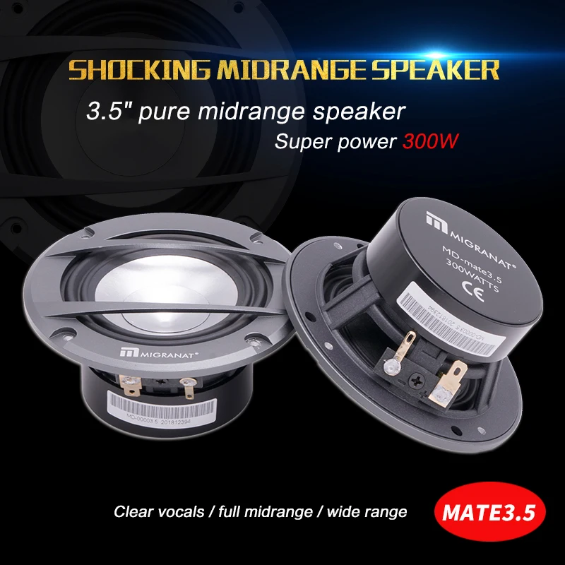

Car Audio Modified Three-way Speaker 3.5 Inch Mid-range Speaker Center Surround Stereo Sound Pure Intermediate Frequency Speaker